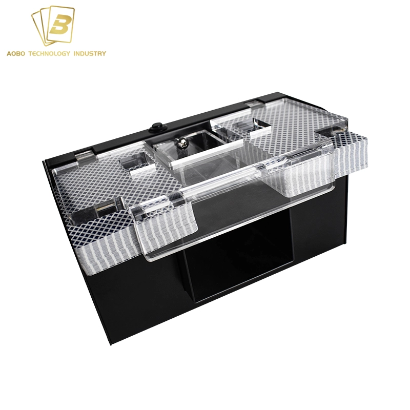 Playing Card Shuffler Automatic Machine Black Rechargeable