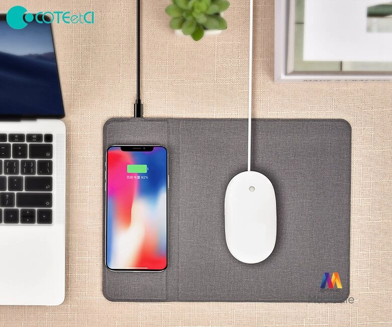 COTTECTCI Mouse Pad Wireless Charger